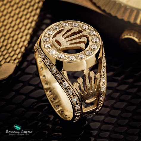 anillo rolex hombre oro